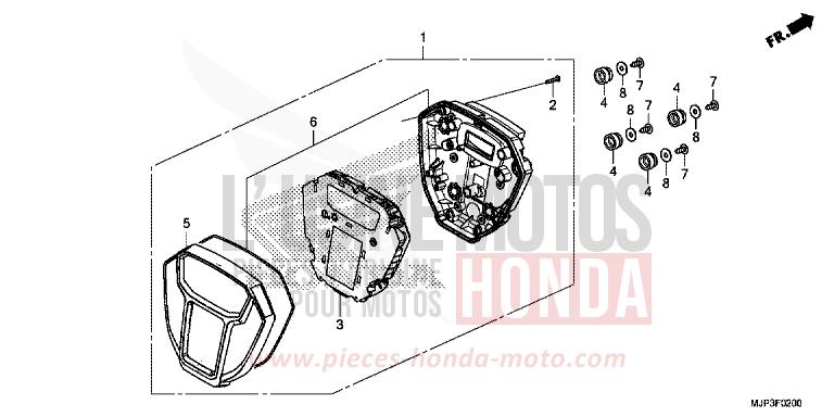 MESSGERAET von Africa Twin PEARL GLARE WHITE (NHB53H) von 2016